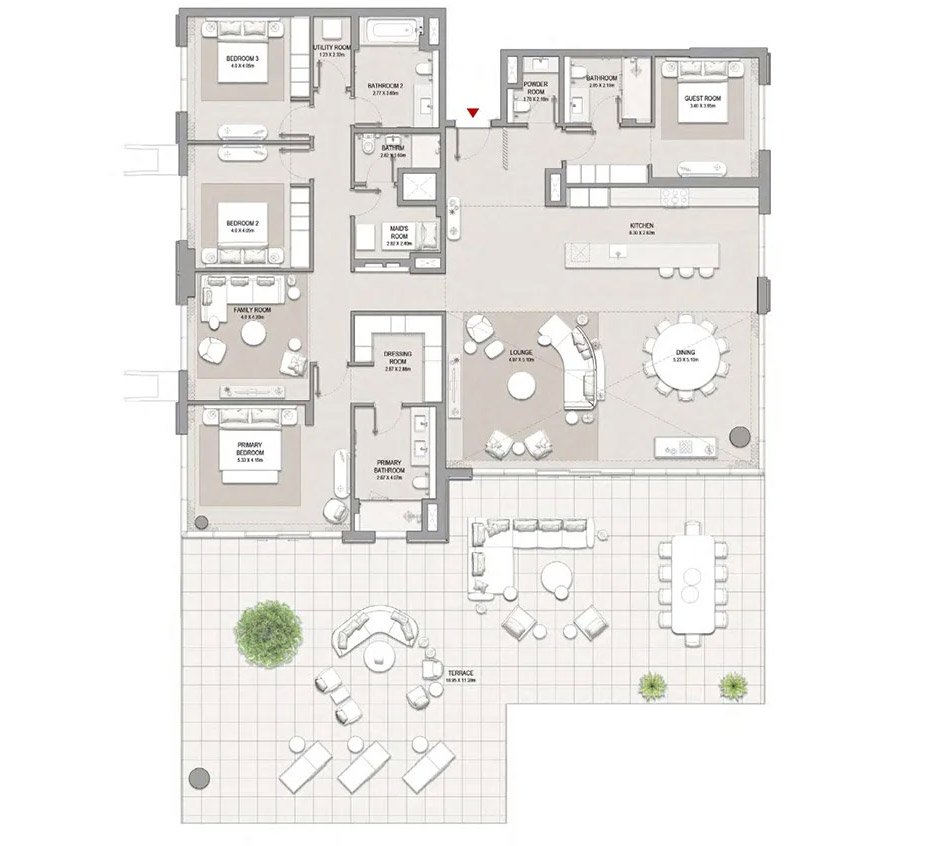 City Walk Crestlane 4 Bedroom Apartment Floor Plan